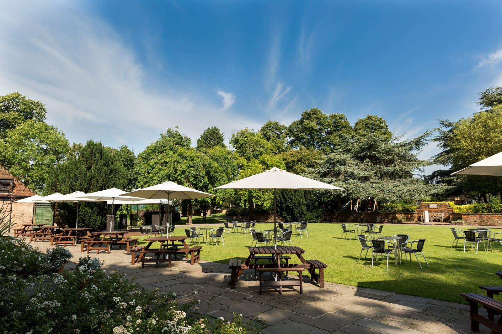 Front Lawn & Moat Terrace